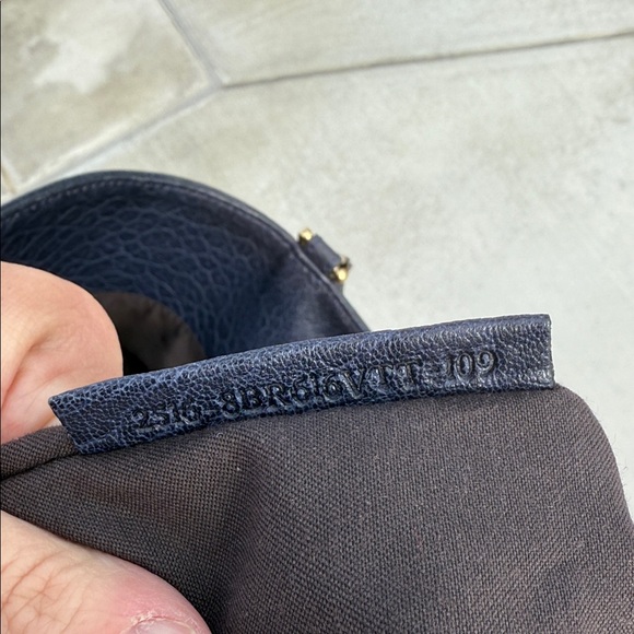 Fendi Navy Gold Mia large textured Leather Women's Bag - Picture 6 of 16